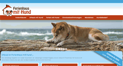Desktop Screenshot of ferienhaus-mit-hund.de